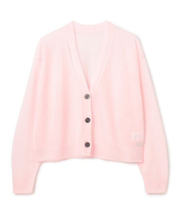 UNFILO ラメシアー カーディガン ピンク