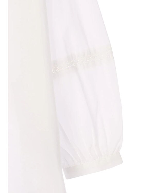 earth music&ecology ピンタックレースブラウス Off White