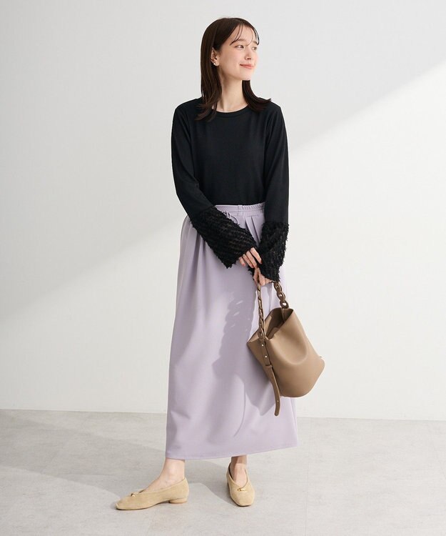 Green Parks 袖フェザードッキングプルオーバー Black