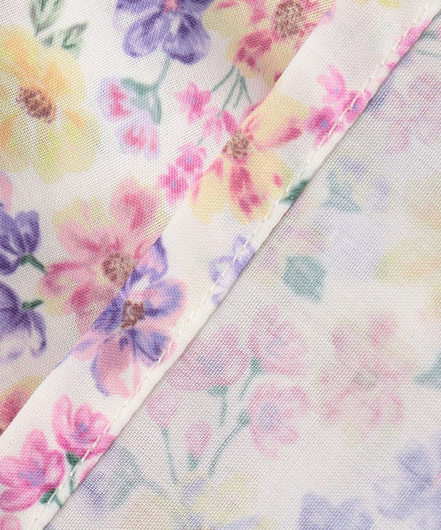 ANY KIDS 花柄キャミセット 長袖 Tシャツ エクリュ×エクリュ系花柄