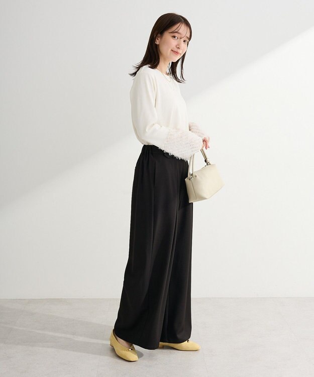 Green Parks 袖フェザードッキングプルオーバー Ecru