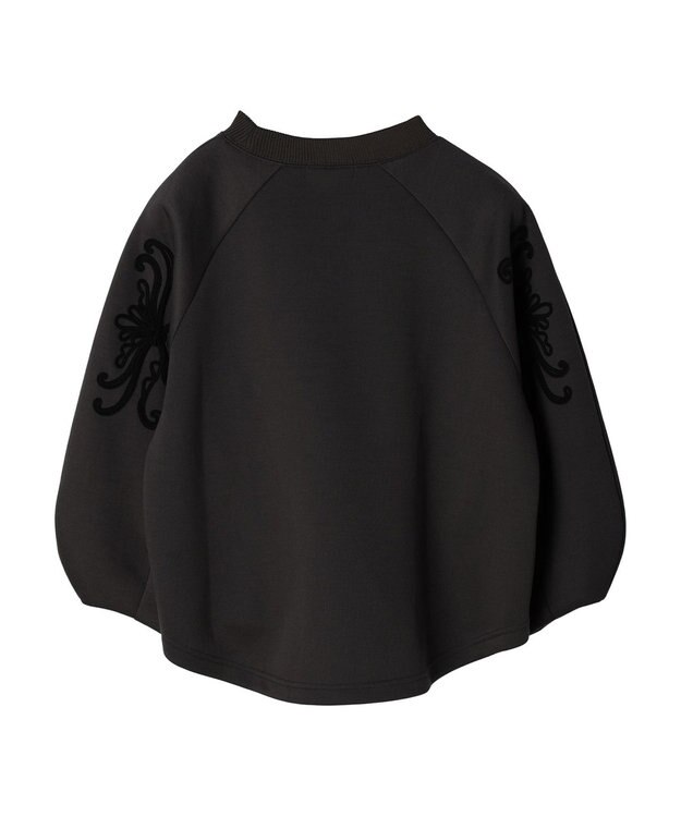 Green Parks ■ＥＳＣＡＲ　コードモチーフ刺繍プルオーバー Charcoal Gray