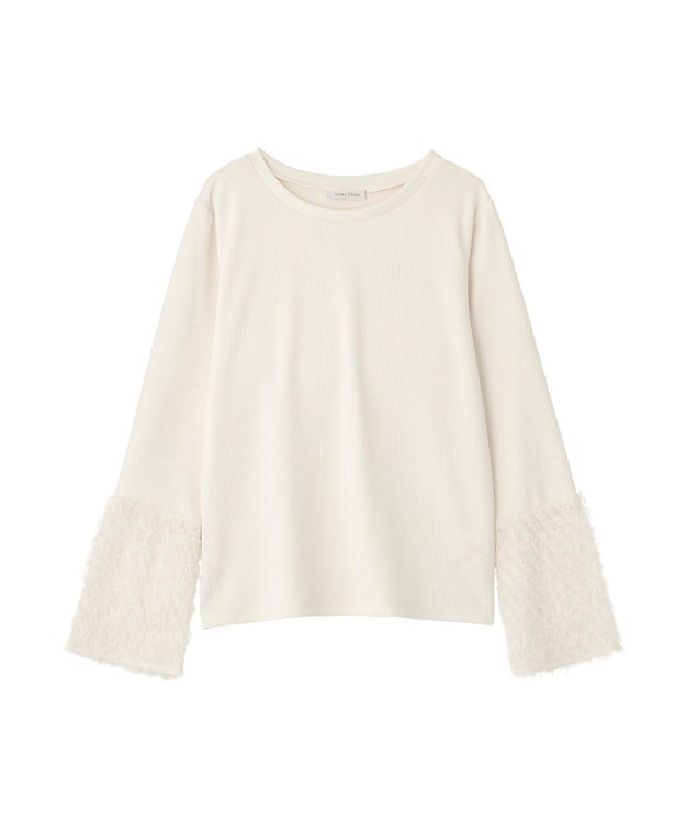 Green Parks 袖フェザードッキングプルオーバー Ecru