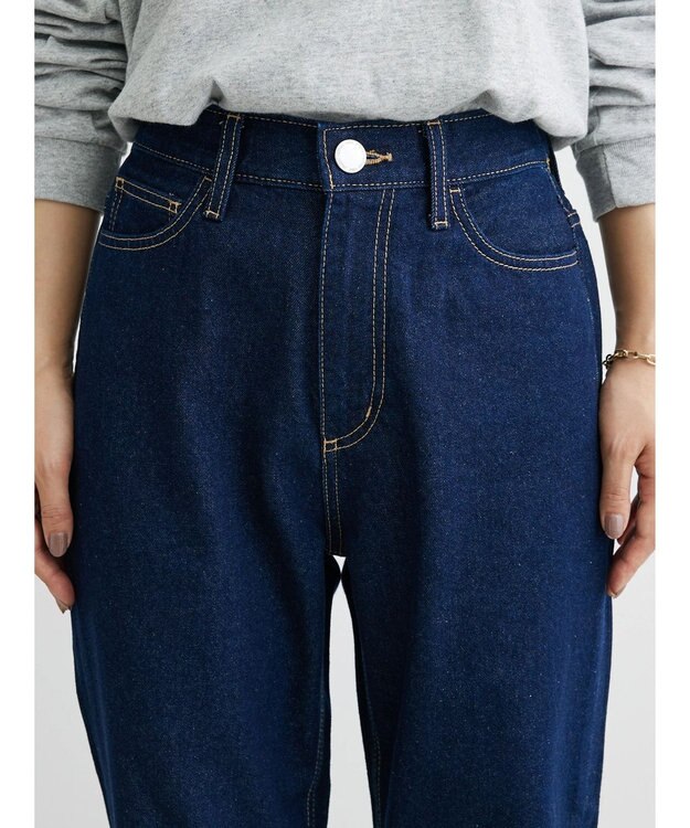 Green Parks ロールアップストレートデニムパンツ One Wash