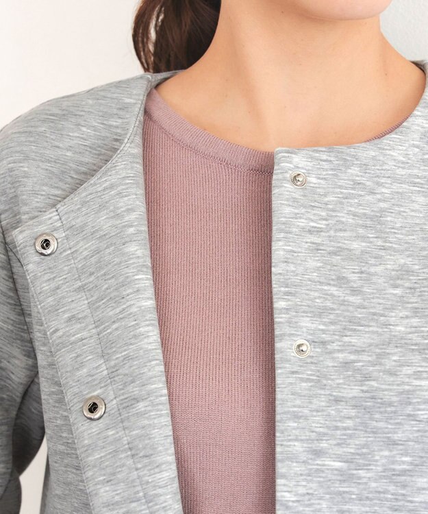 Tiaclasse L 【洗える】ダンボールフレアコート グレー