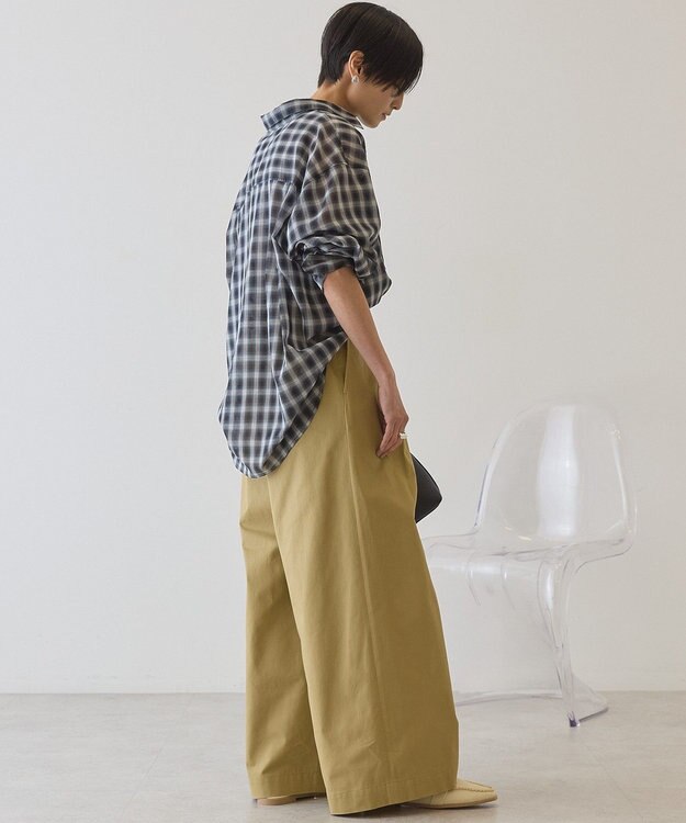 AMERICAN HOLIC シアーチェックシャツ Black