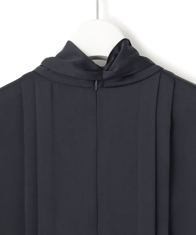 23区 【APPLAUDIR】ノーブルサテン レースコンビドレス ネイビー