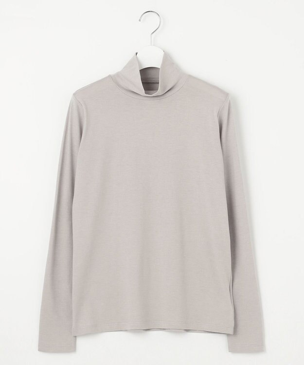 J.PRESS LADIES ウールジャージー  タートルネック カットソー ベージュ系