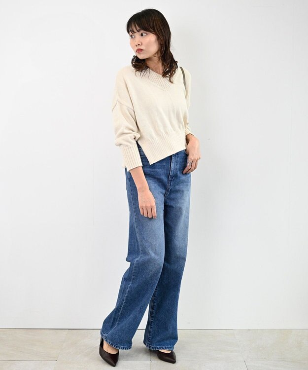 woadblue Marisol掲載＜坪田あさみさんコラボ＞SALUU サルー /デニムパンツ ミッドブルー MIDBLUE