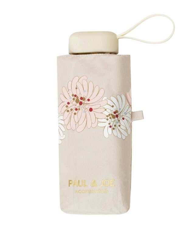 MOONBAT 【WEB限定/一級遮光99.99%】晴雨兼用折りたたみ日傘 ポール&ジョー(PAUL & JOE ACCESSOIRES)クリザンテーム/バイカラー 雨の日OK 遮熱 簡単開閉 UV 晴雨兼用 ベージュ