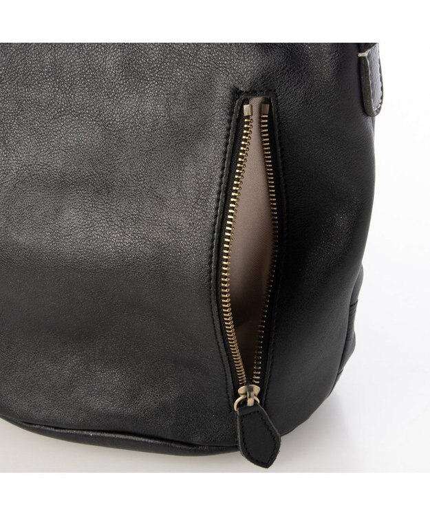 UNBILLION アトランタ ATLANTA / 牛革メッシュバケツショルダー ブラック