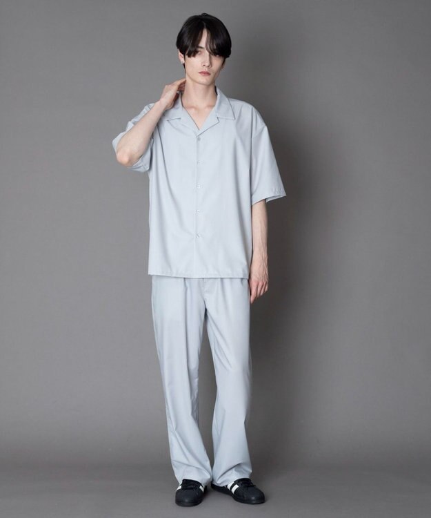 WEGO 【セットアップ対応】TRイージーストレートスラックス ライトグレー