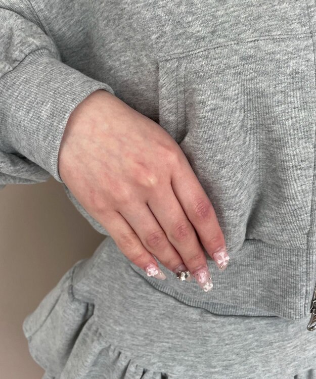 WEGO Wジップショートパーカー 杢グレー