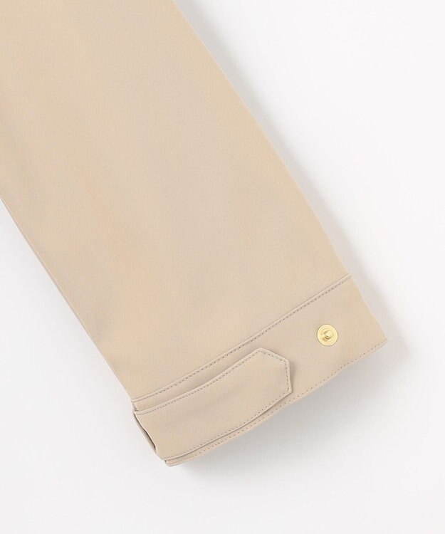 J.PRESS LADIES S 【洗える・撥水】ドライツイルストレッチ ノーカラー コート ベージュ系