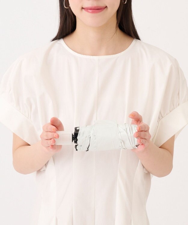 MOONBAT 【超コンパクト/自動開閉/晴雨兼用】Miracle Tech Protection(ミラクルテック プロテクション) 折りたたみ傘 プレーン 50cm ホワイト