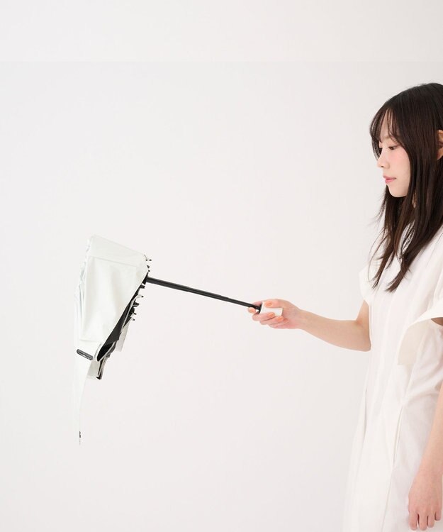 MOONBAT 【超コンパクト/自動開閉/晴雨兼用】Miracle Tech Protection(ミラクルテック プロテクション) 折りたたみ傘 プレーン 50cm ホワイト