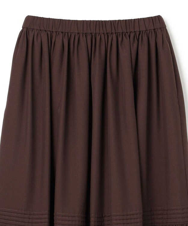 UNFILO エアリー ギャザースカート ブラウン
