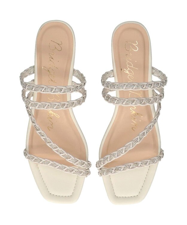 Bridget Birkin 【Bridget Birkin】キラキラ編み込みサンダル ホワイト