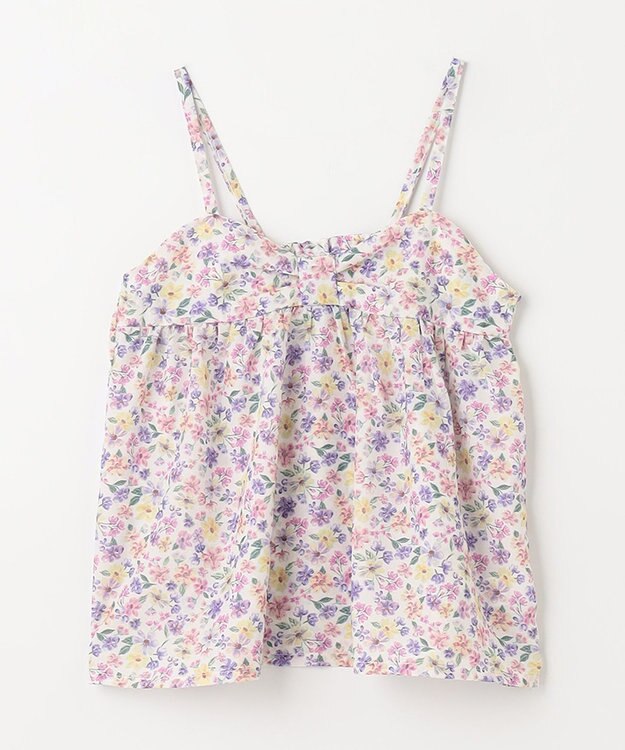 ANY KIDS 花柄キャミセット 長袖 Tシャツ エクリュ×エクリュ系花柄