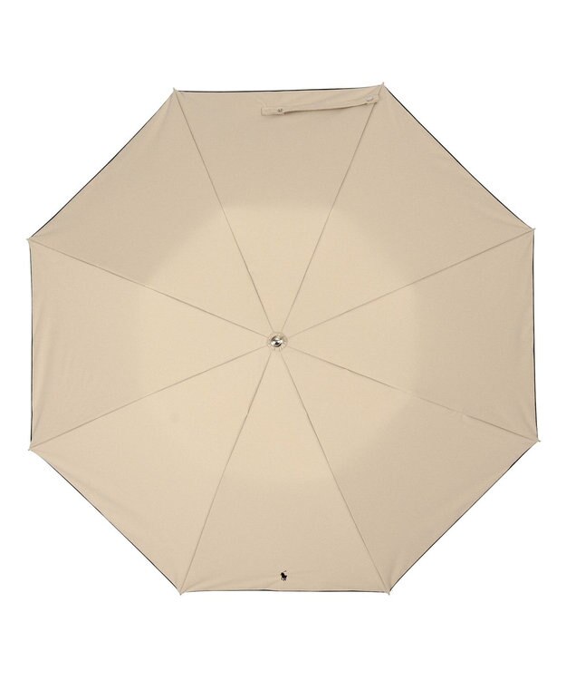 MOONBAT POLO RALPH LAUREN 晴雨兼用日傘 折りたたみ傘 楽折 ワンポイントPP 一級遮光 遮熱 UV ベージュ