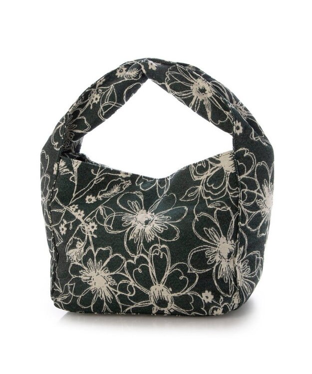 UNBILLION カシュカシュ cache cache / フラワー＆アニマル柄ワンハンドルバッグ グリーン