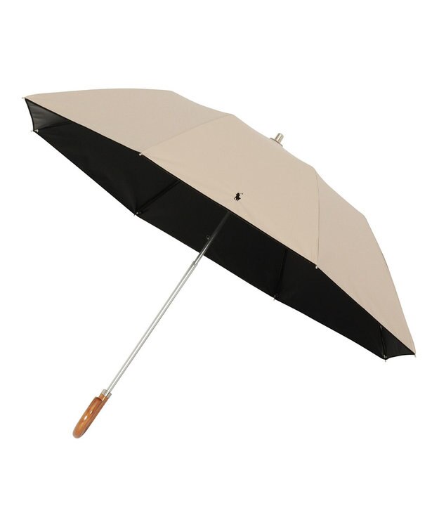 MOONBAT POLO RALPH LAUREN 晴雨兼用日傘 折りたたみ傘 楽折 ワンポイントPP 一級遮光 遮熱 UV ベージュ