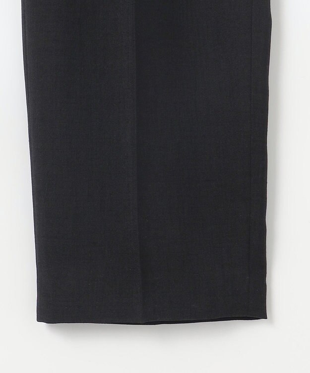 自由区 【カタログ掲載・セットアップ対応・接触冷感・UVカット・洗える】ライトリネンライクテーパード パンツ ブラック