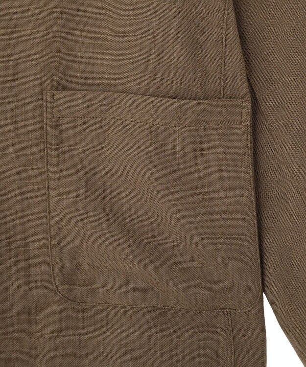 CRAFT STANDARD BOUTIQUE リネンライクオーバーサイズジャケット Brown