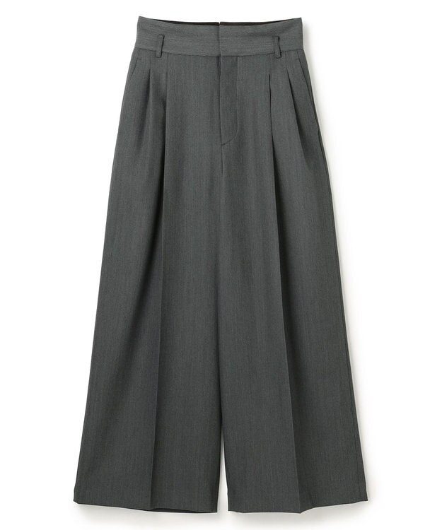 uncrave TWドビードスキン ワイドトラウザー チャコール