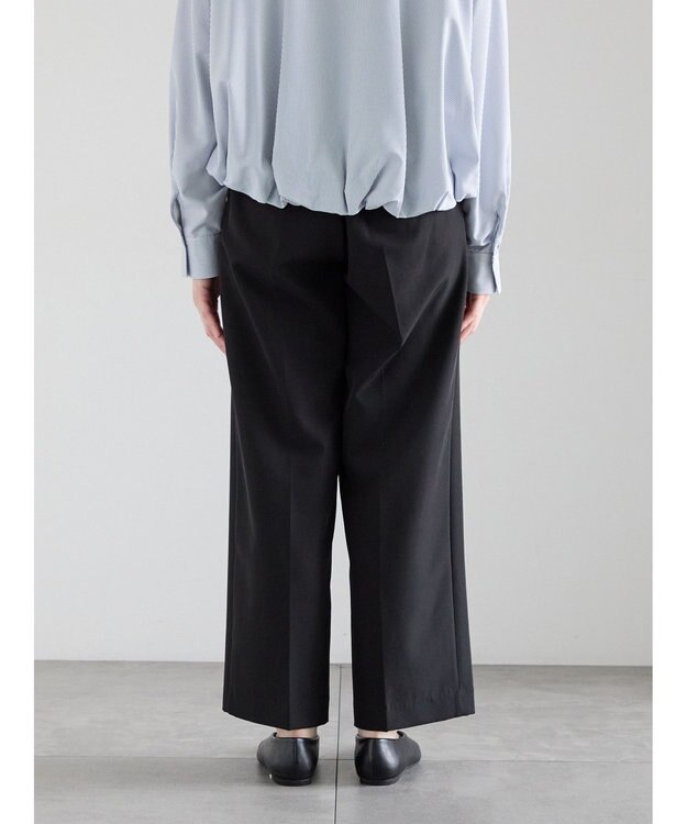 Te chichi 【雑誌掲載アイテム】ダブルクロスイージーワイドパンツ ブラック