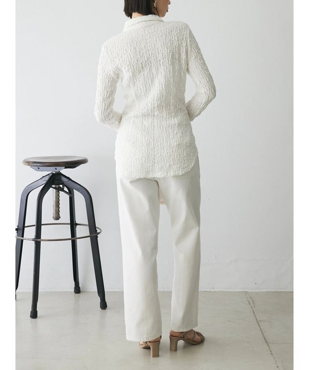 Green Parks AnriettMusee ふくれジャガードシャツ Off White