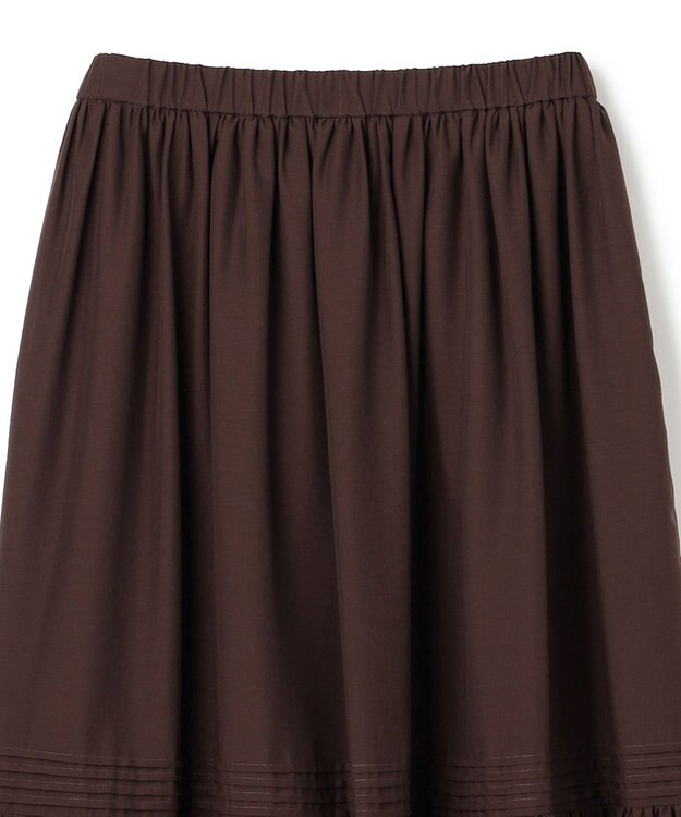 UNFILO エアリー ギャザースカート ブラウン