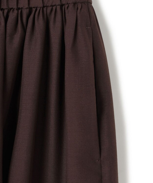UNFILO エアリー ギャザースカート ブラウン