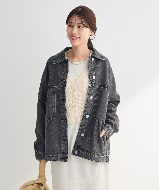 Green Parks ＢＩＧシルエットＧジャン Black