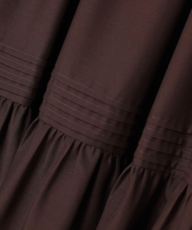 UNFILO エアリー ギャザースカート ブラウン