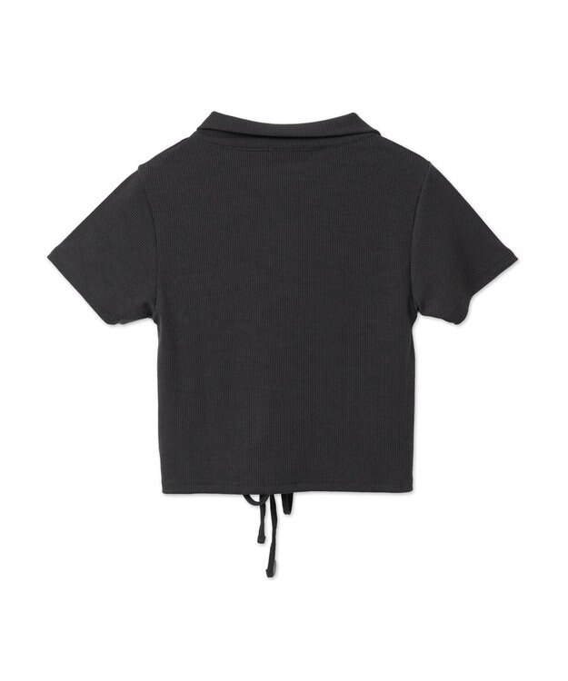 WEGO 刺繍スキッパードロストT スミクロ