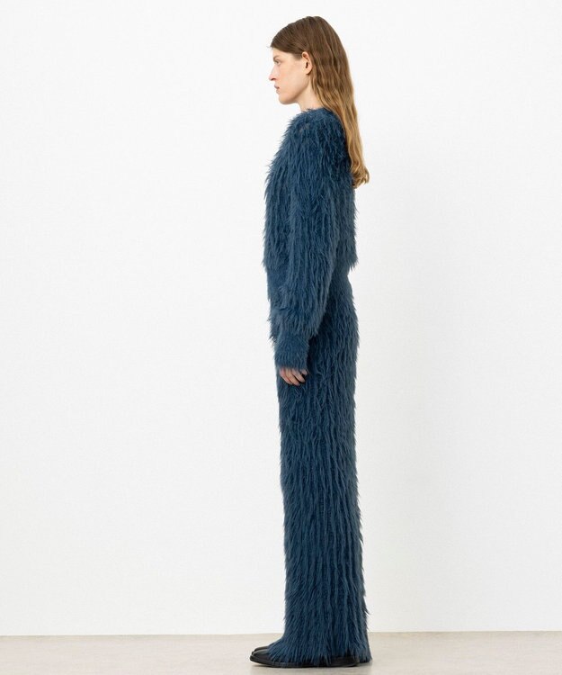 NAVE 【ReNAVE・洗える】メルティーシャギーニット スカート ブルー系