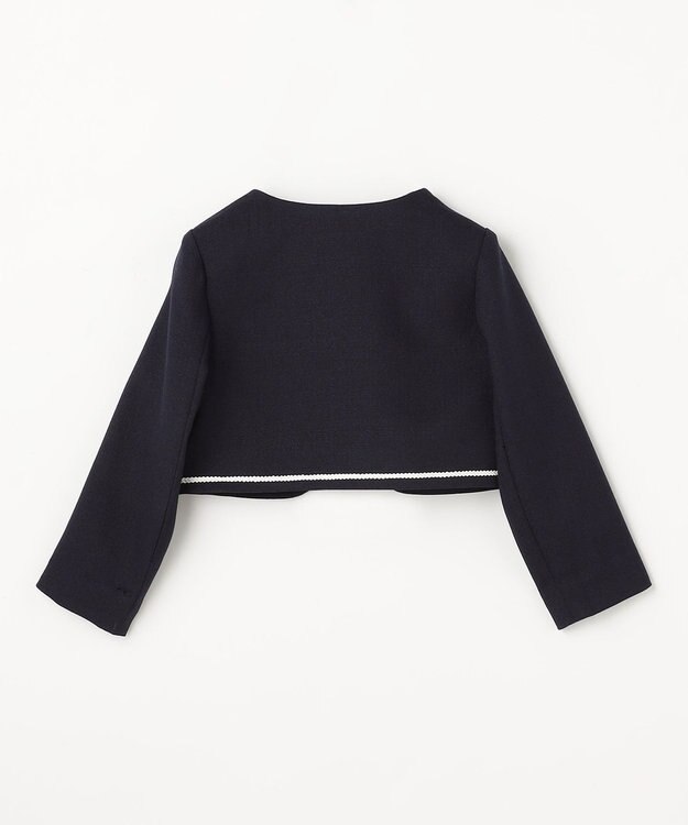 ANY KIDS 【2点セット】ノーカラー ボレロジャケット+襟付き ワンピース グレー