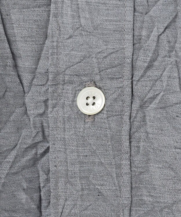 JOSEPH HOMME 【新素材】ランダムプリーツワッシャー　レギュラーカラー半袖シャツ ライトグレー系