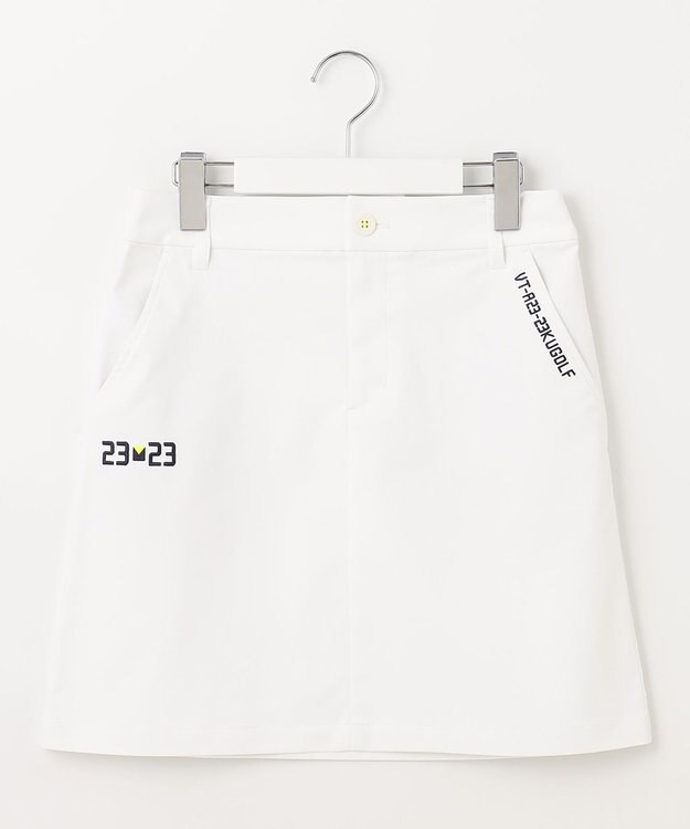 23区GOLF 【WOMEN】【防透/ストレッチ/撥水】スケトラドビーストレッチ モチーフ スカート ホワイト系