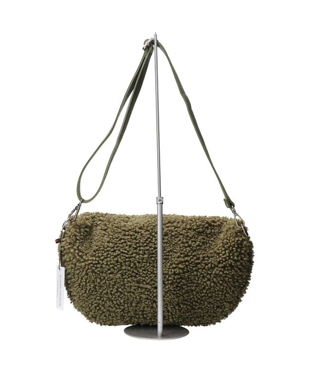 INTER-CHAUSSURES 【ANDREA CARDONE ITALI】レザーストラップボアショルダーバッグ カーキ