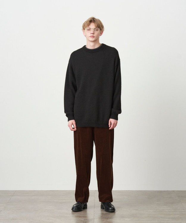 ATON SUVIN CORDUROY | イージーワイドパンツ - UNISEX BROWN