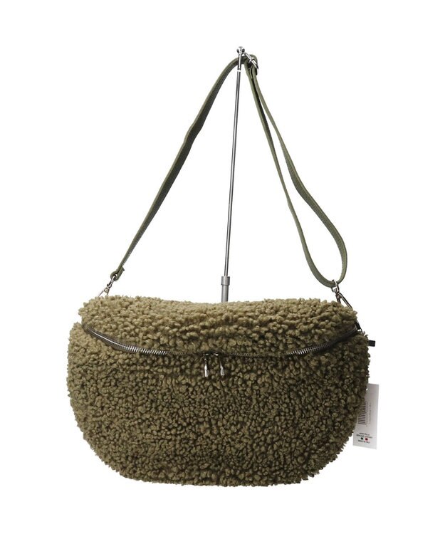 INTER-CHAUSSURES 【ANDREA CARDONE ITALI】レザーストラップボアショルダーバッグ カーキ