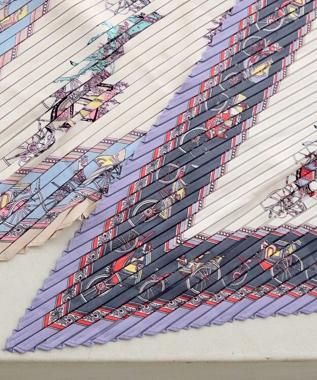 Tiaclasse プリーツスカーフ パープル