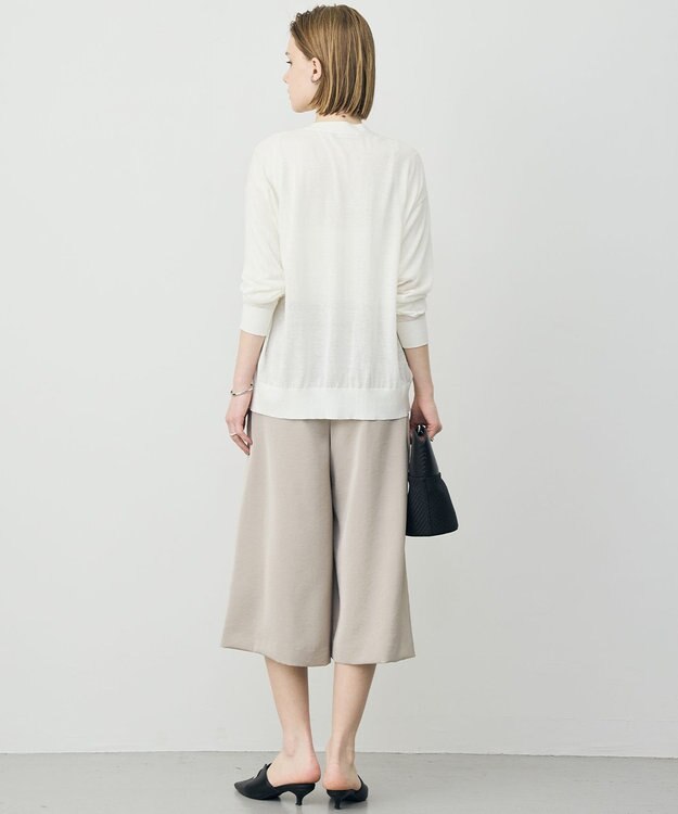 ICB 【先行予約】 リネンブレンドシアー カーディガン オフホワイト