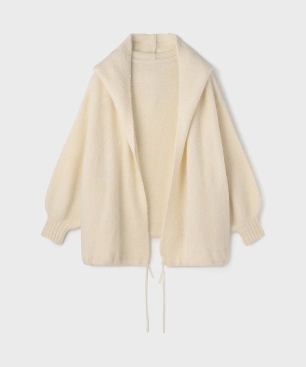 GRACE CONTINENTAL ストールアルパカカーディガン ホワイト