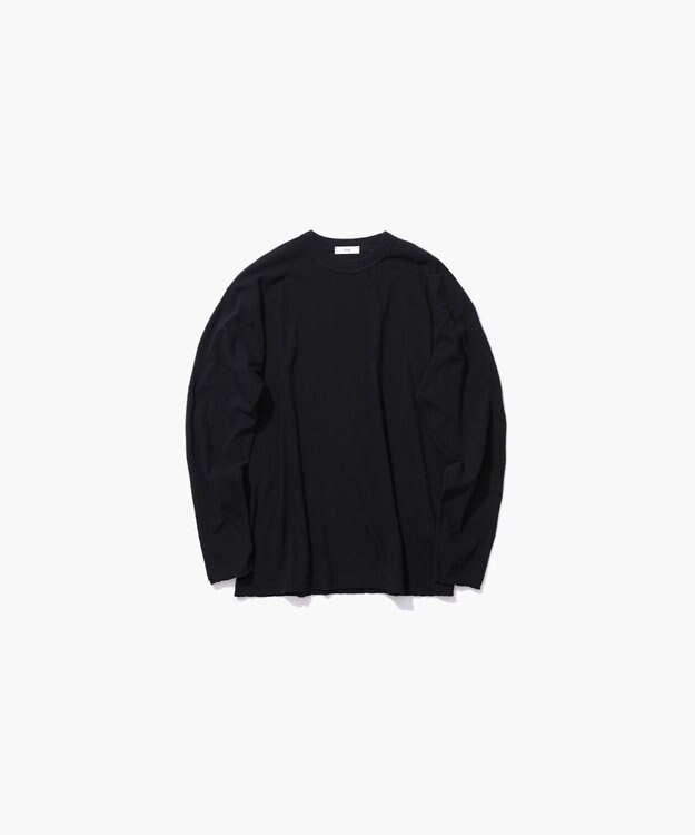 ATON FRESCA SINGLE JERSEY | L/S Tシャツ BLACK