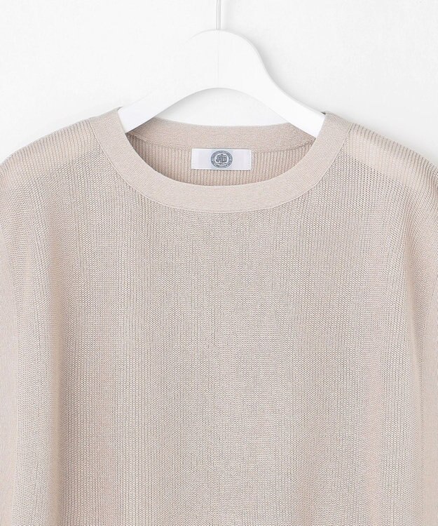 J.PRESS LADIES L 【洗える】Vis/Peスパーク クルーネック ニット ベスト ベージュ系