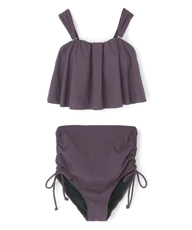 San-ai Resort（三愛水着楽園） ワンピ見えハイウエストビキニ　9M・11L　【San-ai Resort（サンアイリゾート）】 グレー