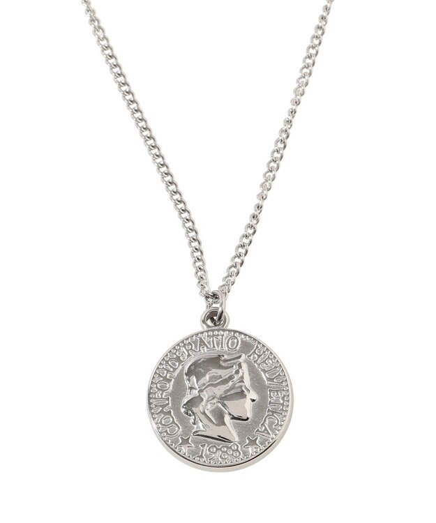 AMERICAN HOLIC 【ステンレス】コイントップスキニーチェーンネックレス Silver